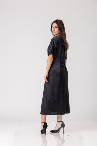Kaven Satin Midi Dress