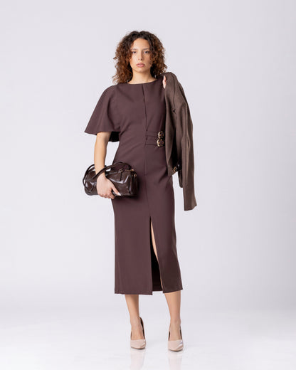 Structure Buckle Cropped Coat