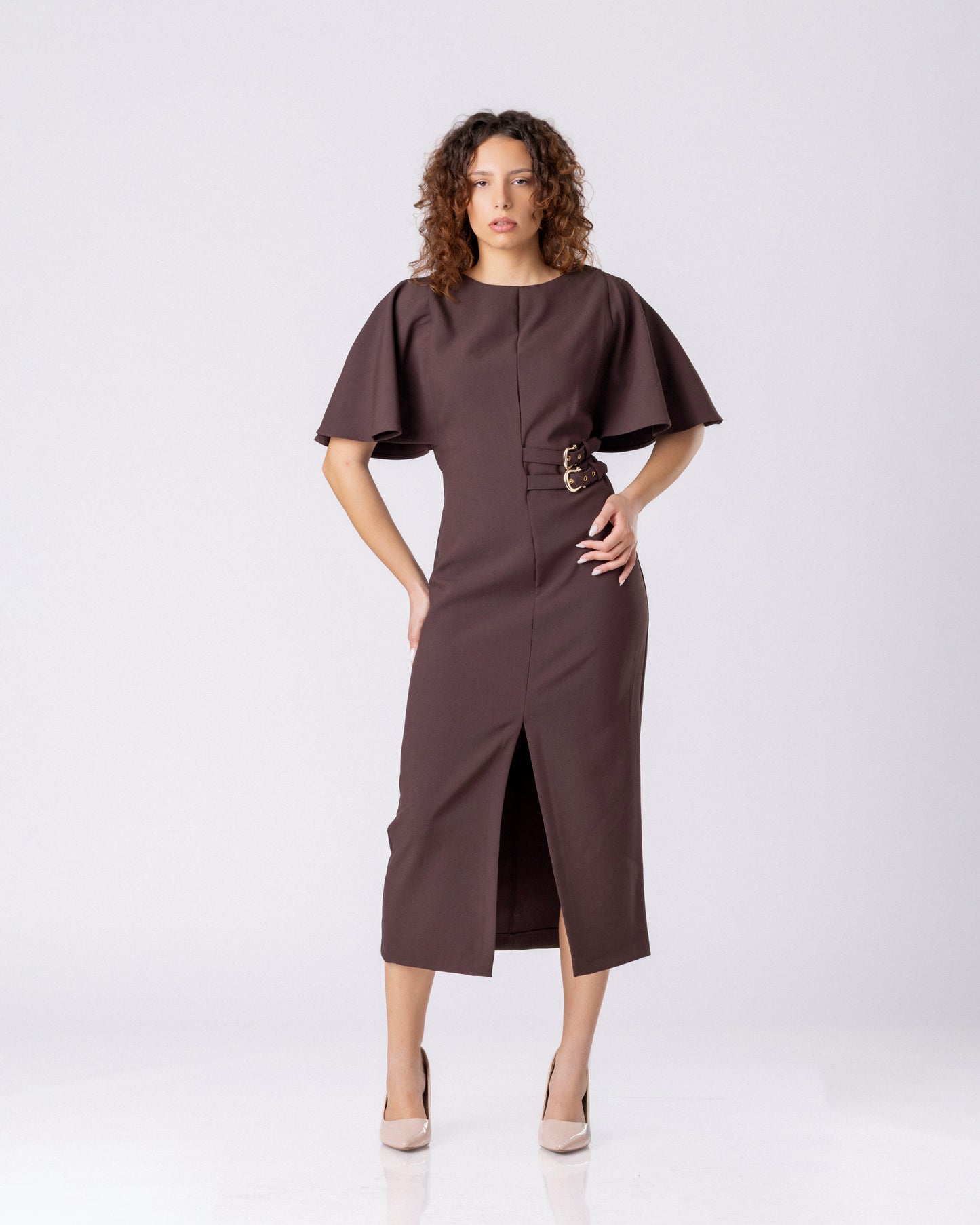 The Sovereign Belted Midi Dress