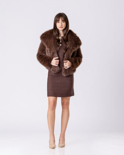 Short Winter Mocha Luxe Coat