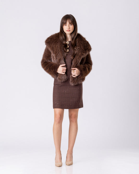 Short Winter Mocha Luxe Coat