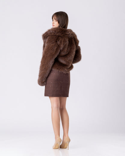 Short Winter Mocha Luxe Coat