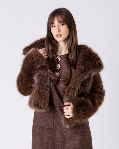 Short Winter Mocha Luxe Coat