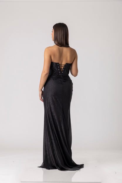 Calixa Draped Evening Gown