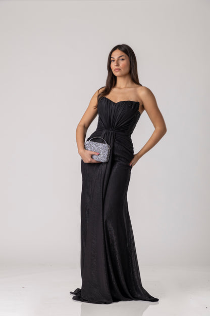 Calixa Draped Evening Gown