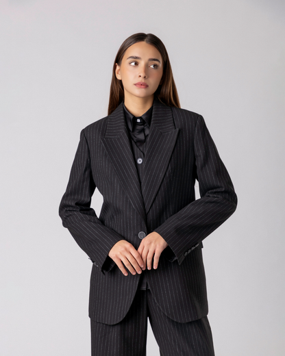 Virenth Pinstripe Tailored Blazer