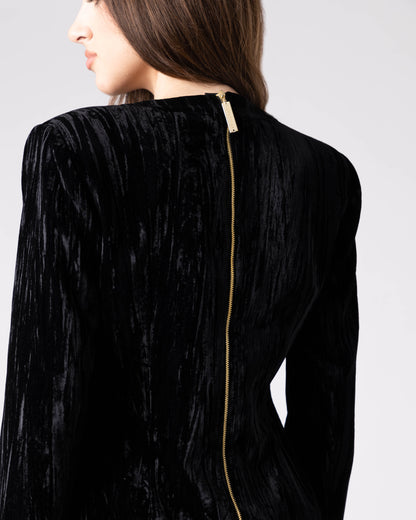 Auren Velvet Button Dress