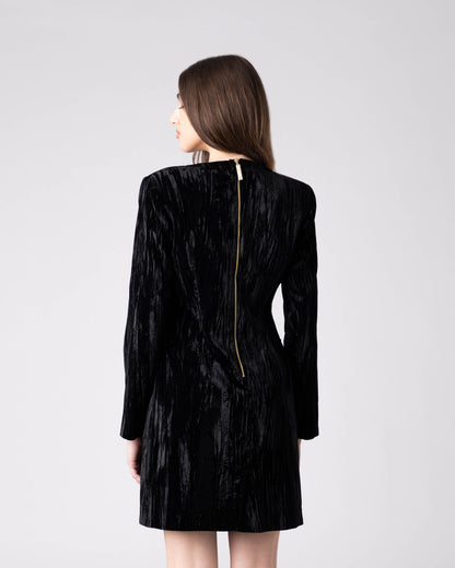 Auren Velvet Button Dress