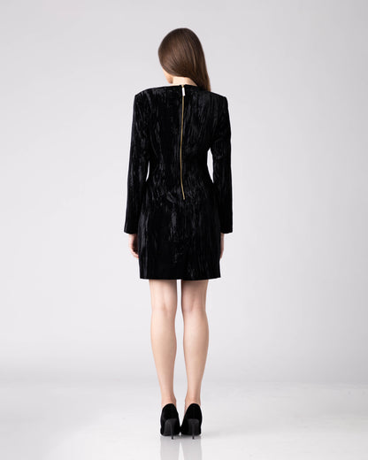 Auren Velvet Button Dress