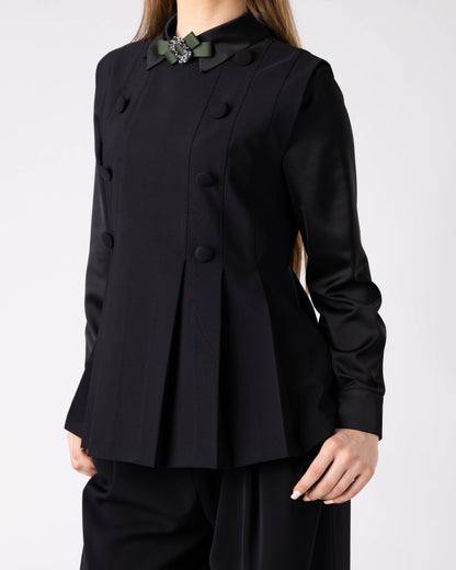 Velmora Tailored Buttoned Top