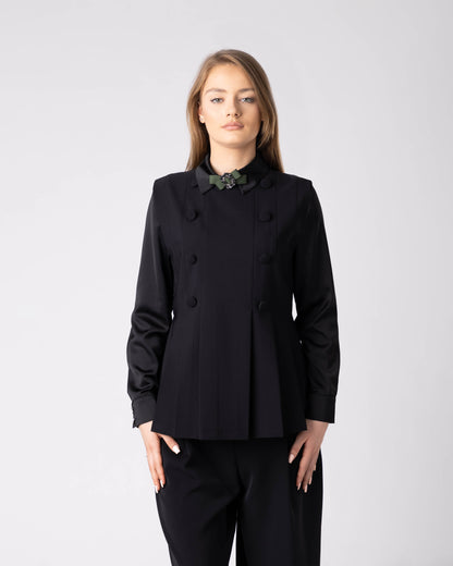 Velmora Tailored Buttoned Top