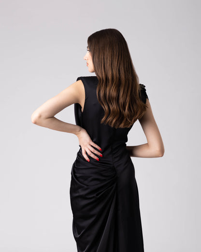 Velyra Draped Evening Dress
