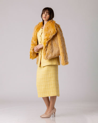 Golden Statement Fur Jacket