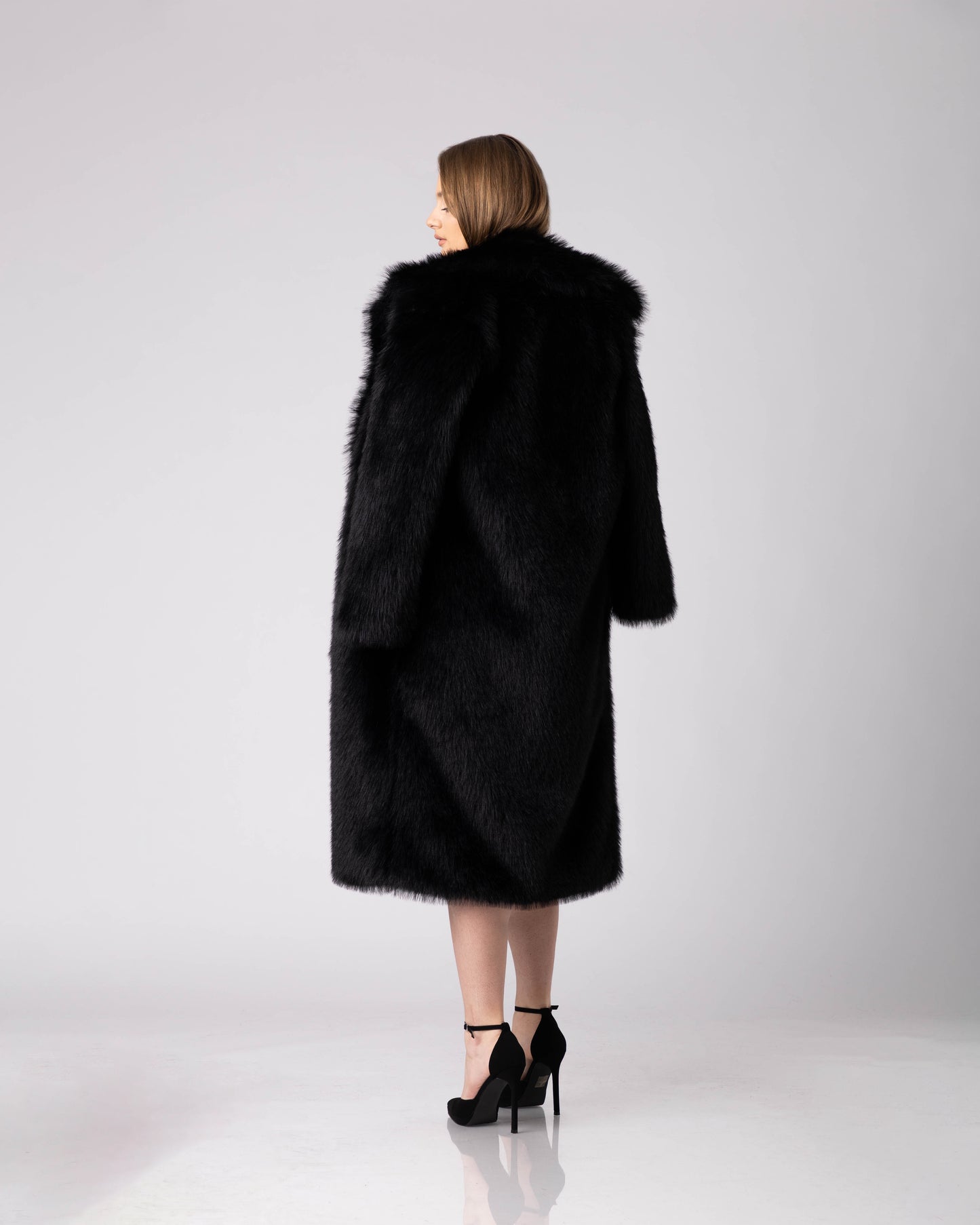 Noir Faux Fur Coat