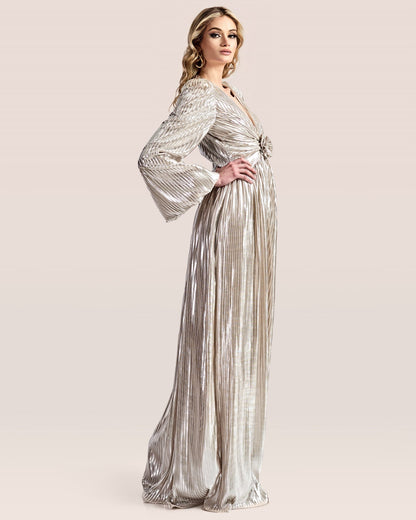 Celestial Pleated Gown