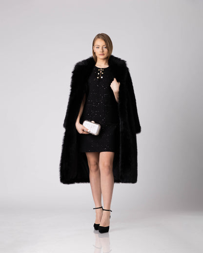 Noir Faux Fur Coat