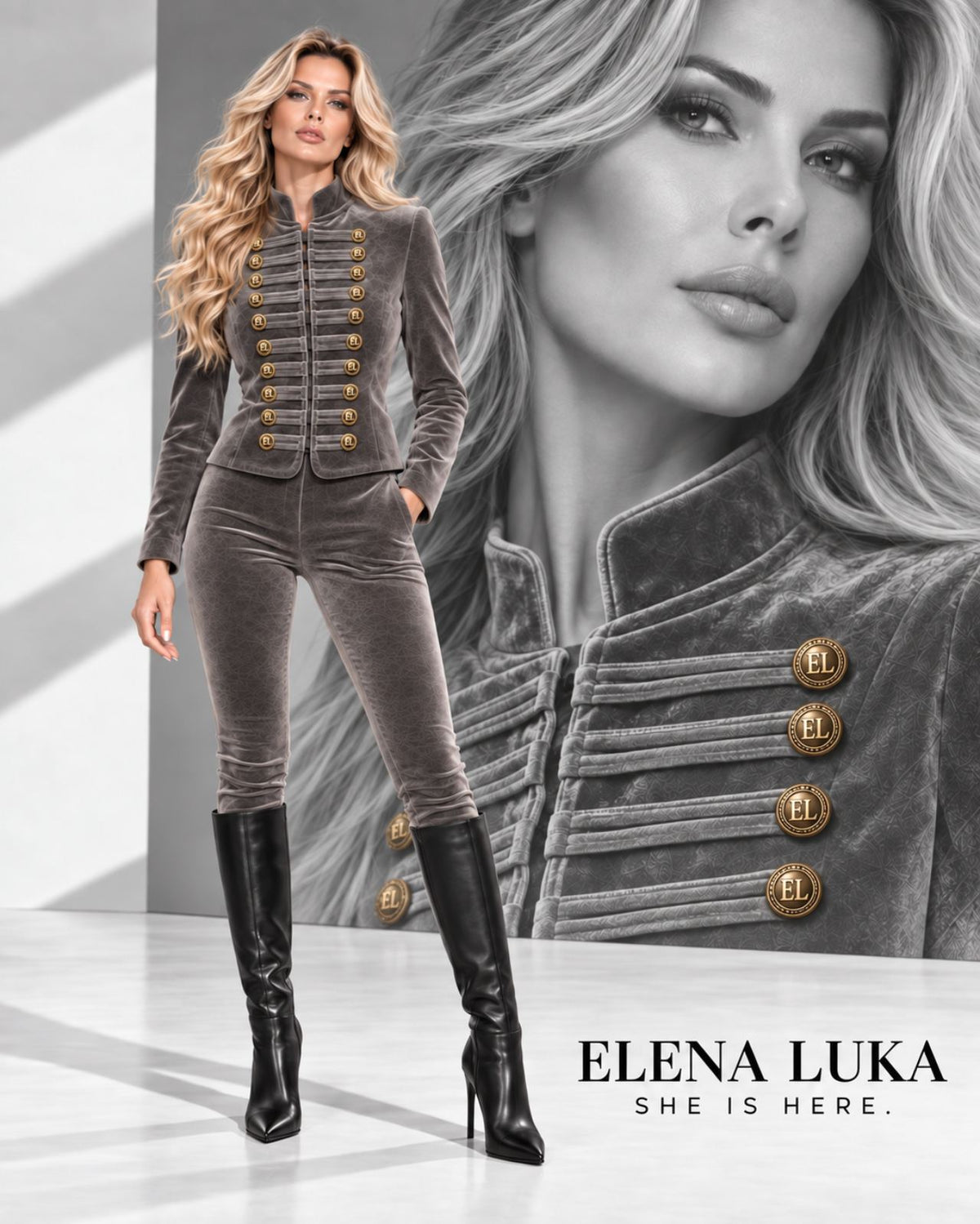 Elena Luka Imperial Velvet Coat
