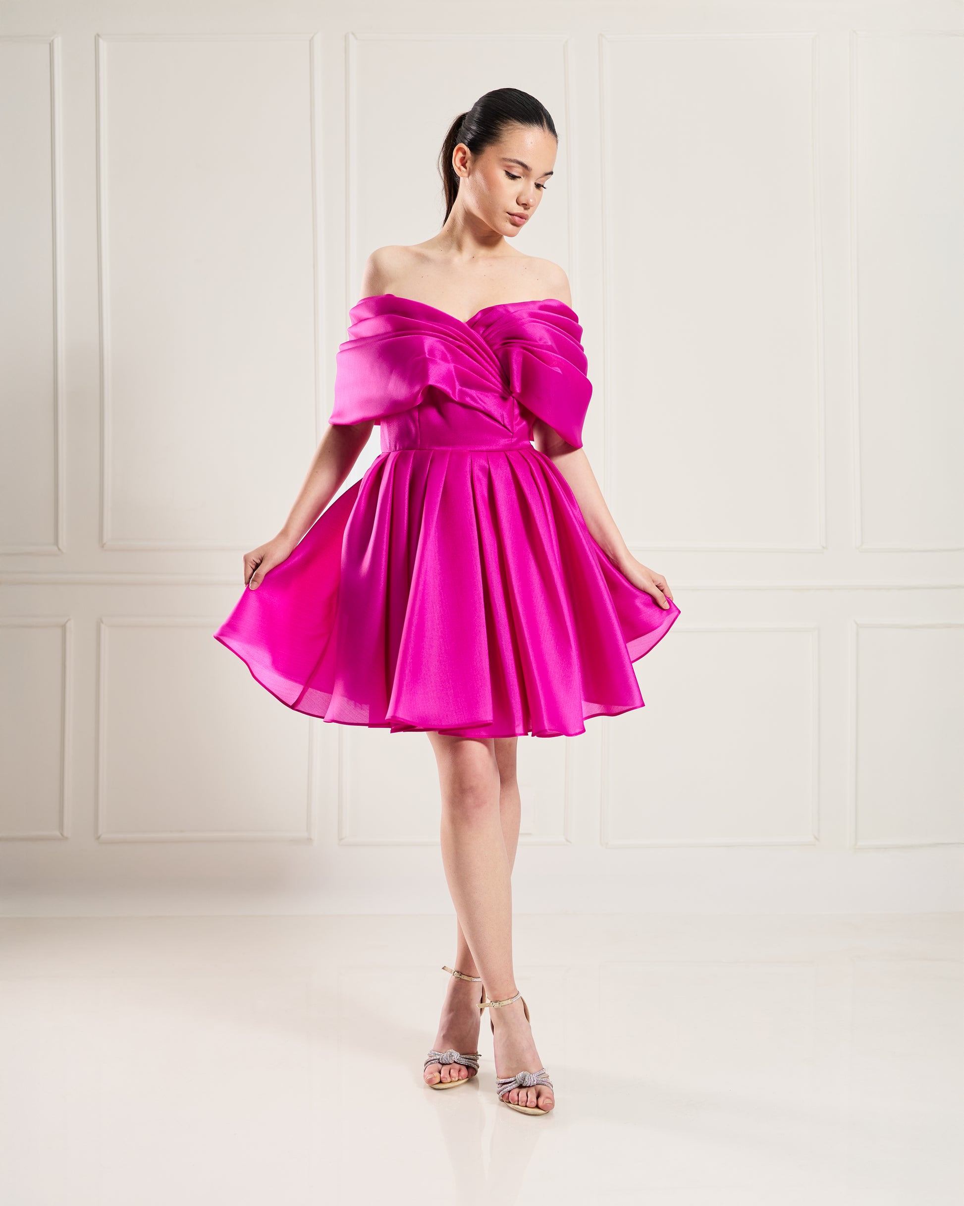 Celeste Off-Shoulder Mini Dress ELENA LUKA Celeste Off-Shoulder Mini Dress ELENA LUKA