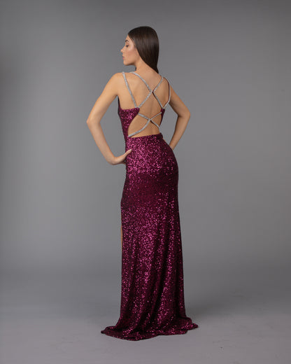 Бургундија Bliss Glitz наметка