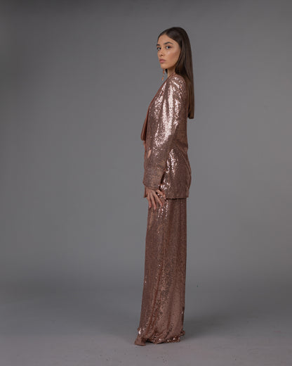 Небесен Glitz Co-ord сет