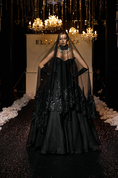 "Ebony Enchantress" Gown