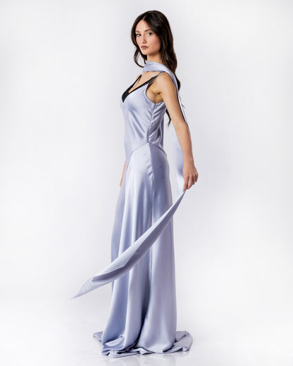 Silver Slip Gown