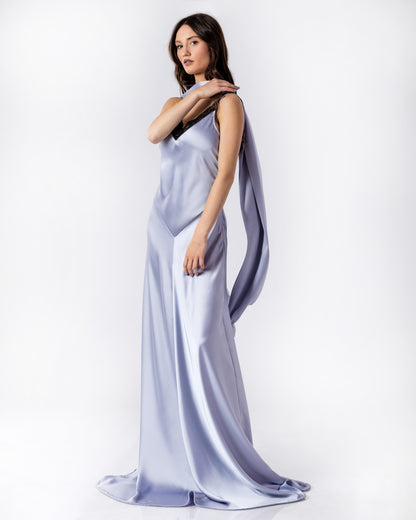 Silver Slip Gown