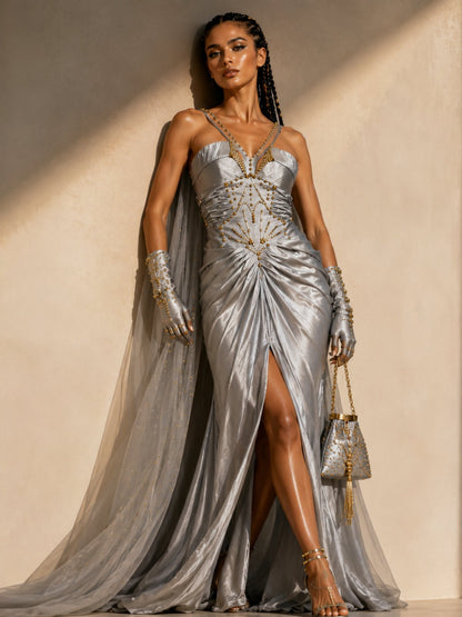 Celestia Silver Couture Gown