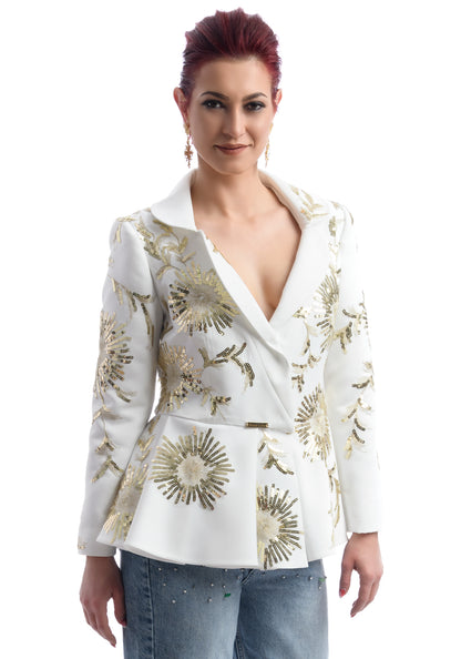 Украсен Peplum Blazer