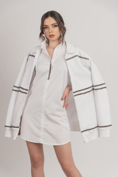 Фустан од кошула бел