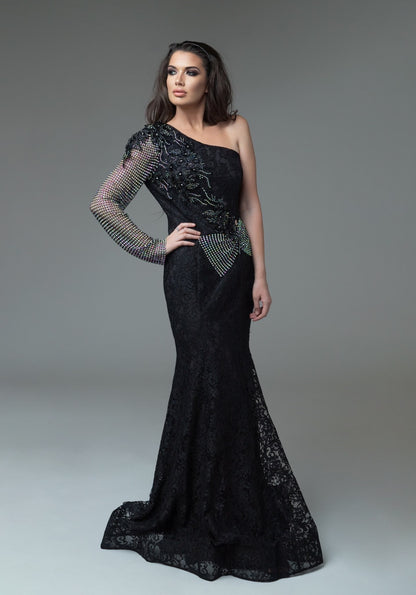 Црн луксузен фустан