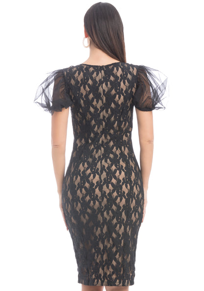 Коктел фустан со чипка