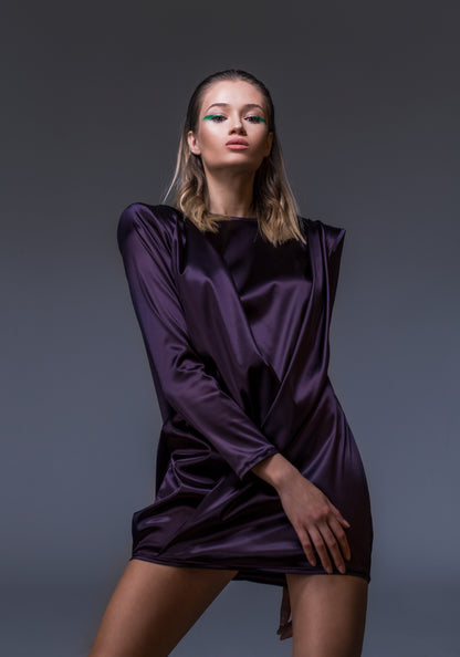 Фустан за забава со долги ракави Cher Ruffle