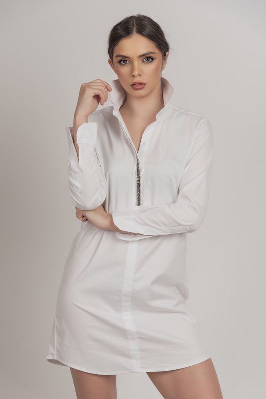 Shirt dress white