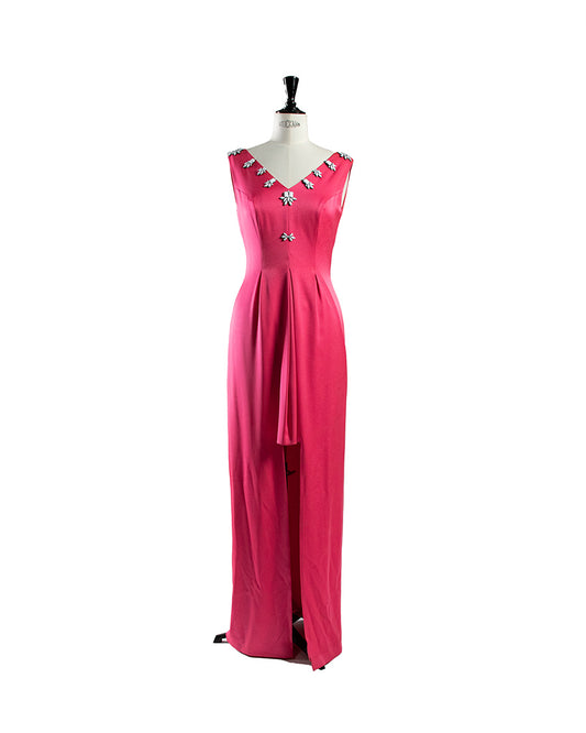 Long magenta dress
