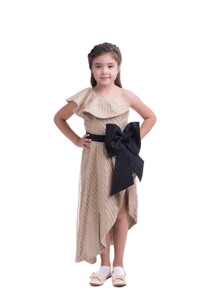 Фенси златен фустан