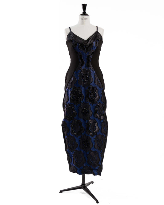 Black and blue dress