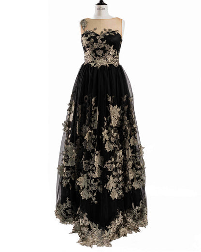 Црн и златен фустан