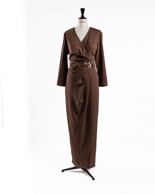 Long wrap dress