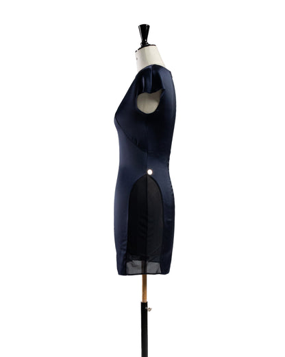 Син елегантен фустан