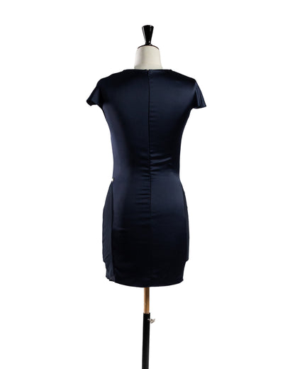 Син елегантен фустан