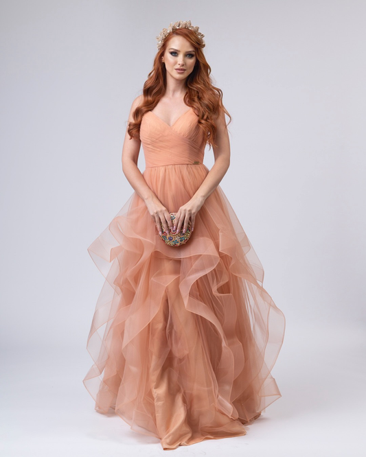 Coral gown