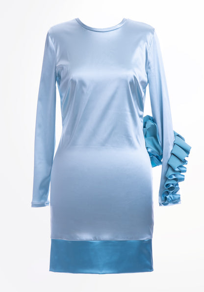 Фустан за забава со долги ракави Џозефин Рафл