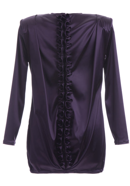 Фустан за забава со долги ракави Cher Ruffle