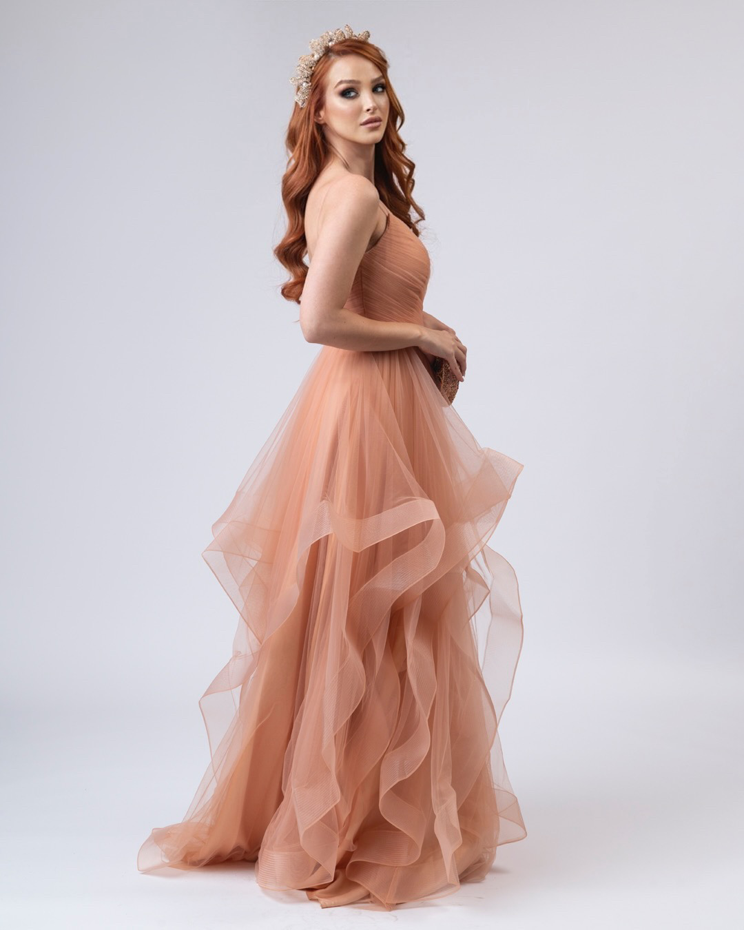 Coral gown