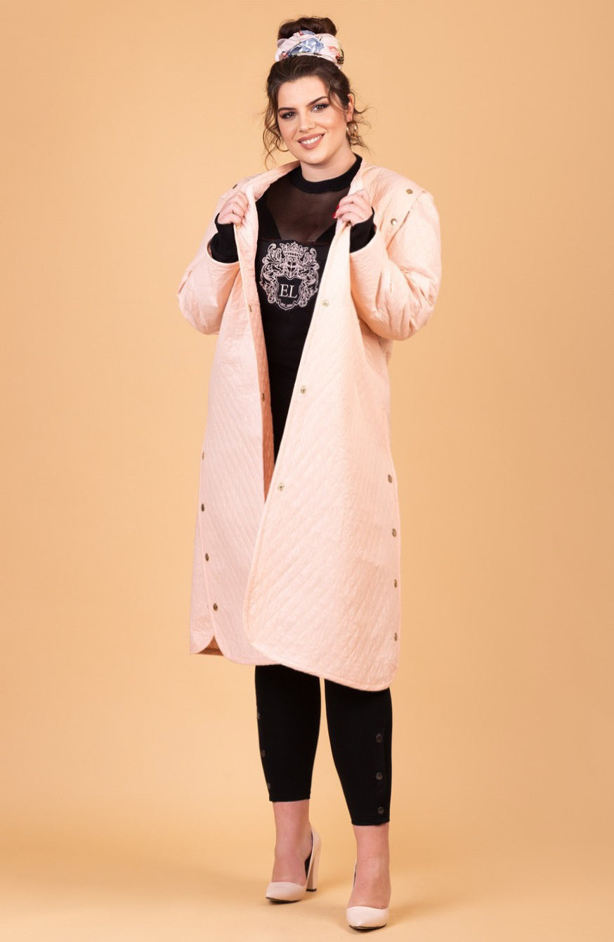 Coat-vest with golden rivets