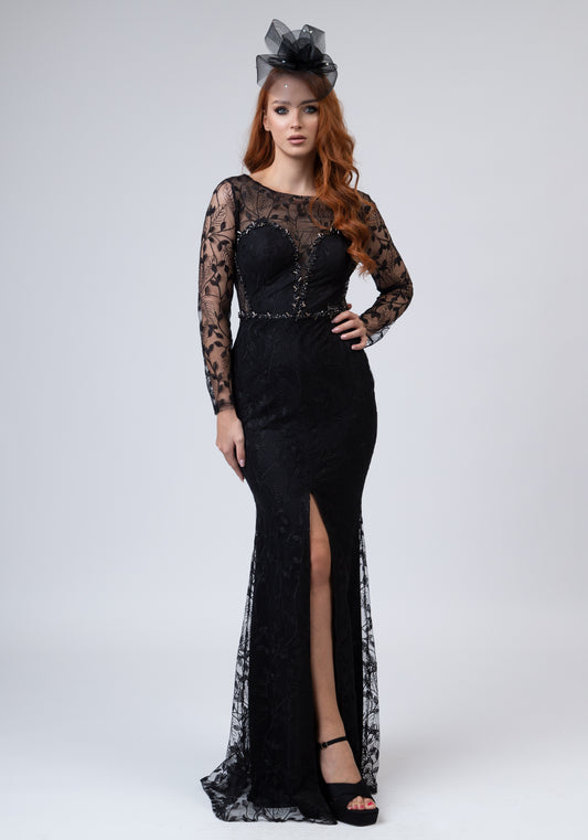 Black lace dress