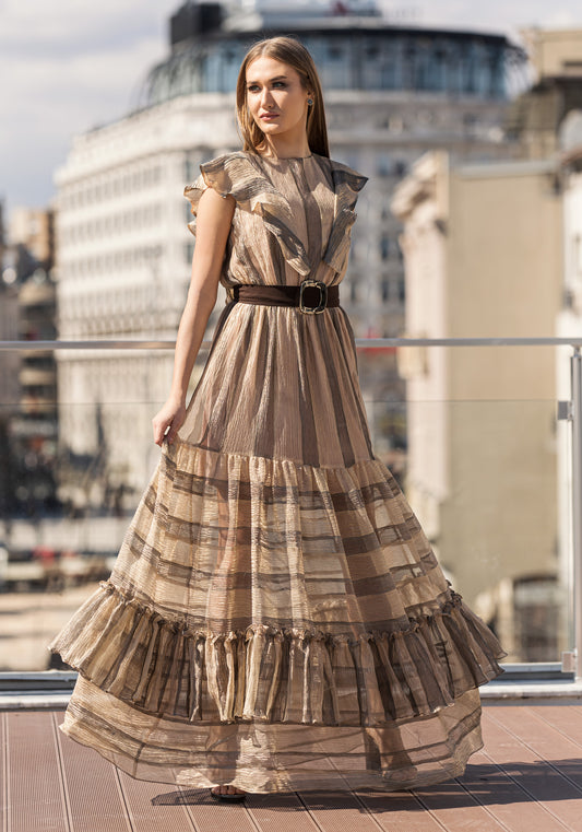 Scorpion Orchid - Ruffle Organza Dress