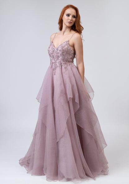 Долг розов фустан