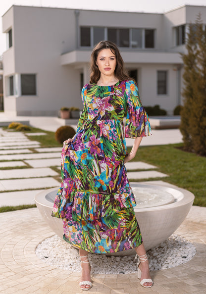 Цветен пролетен фустан